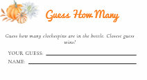 Little Pumpkin Baby Shower Guess How Many Game Place Card