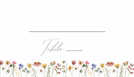 Colourful Wildflower   Folded  Place Card