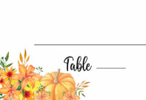 Pumpkin place card