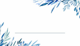 Blue leaves blank place card