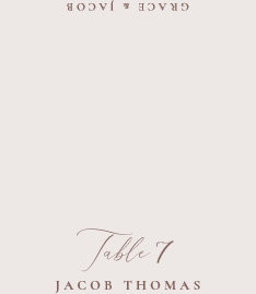 Elegant Ivory Minimalist Wedding Place Card