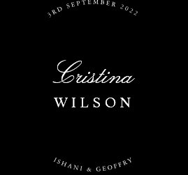 Round Minimalist Wedding Guest Place & Menu Card