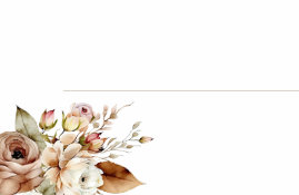 Rustic Country Brown Floral Wedding Place Card