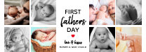 Simple First Father's Day Picture Collage   Daddy Coffee Mug