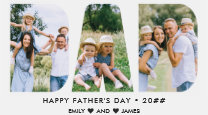 DAD Letter Cutout Photo Collage Custom Text T-Shirt