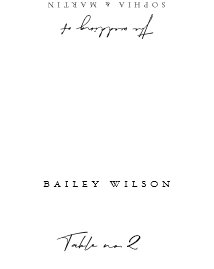 Simple Black & White Modern Wedding Place Card