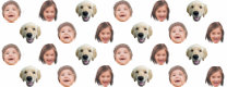 Personalised Cute Family Face 3 Photos Mug