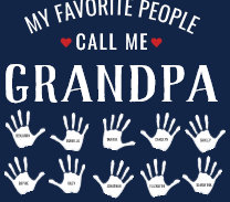For Grandparent with Grandkids Names Personalised T-Shirt
