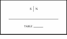 Minimal and Chic   Black and White Wedding Flat Place Card