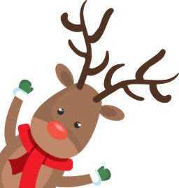 Funny Peek-a-Boo Christmas Reindeer   Holiday Place Card