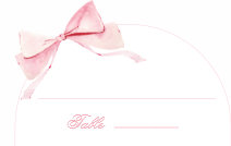 Pink Floral Bow Baby Shower Table Numbers Tents Place Card