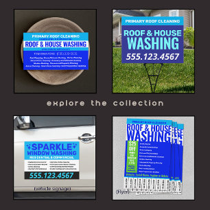 Roof and House Cleaning  Business Card