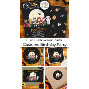 Fun Halloween Kids Costume Birthday Party Classic Round Sticker