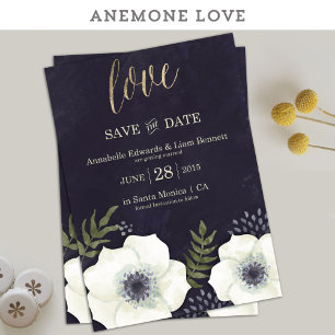 Summer Night Flowers Wedding Invitation