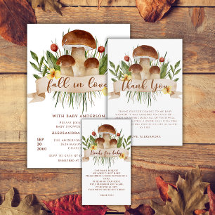 Rustic Mushroom Fall Baby Shower Welcome Sign