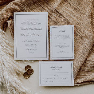 Elegant Classic Calligraphy Wedding Invitation