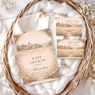 Neutral Botanical Garden Diapper Raffle  Enclosure Card