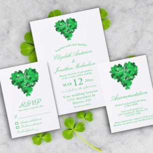 Lucky In Love Wedding Invitation