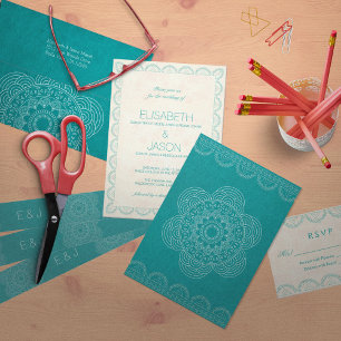Mandala Summer Garden Chic Wedding Invitation