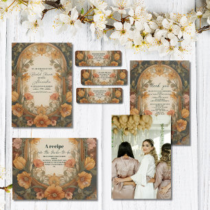 Antique Floral Art Nouveau Bridal Shower Return Address Label