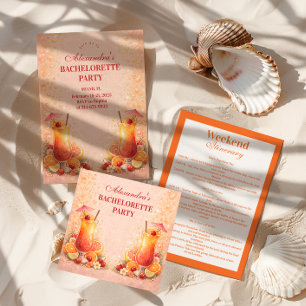 Tequila Sunrise Miami Weekend Bachelorette Party Tote Bag