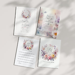 Baby in Bloom Elegant Floral Thank You Card