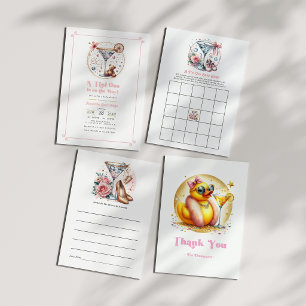 Glam Baby Duck Baby Shower Thank You Card