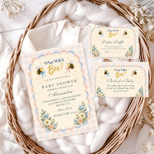 Custom Gingham What Will It Bee Napkin
