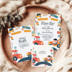 Fun Vehicle Cars Boy Baby Shower Napkin