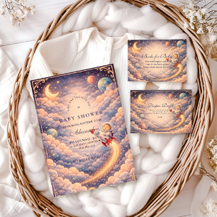 Celestial Astronaut Clouds Baby Shower Napkin