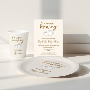 A Baby Is Brewing Baby Shower Invitation