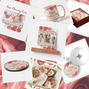 Photo Floral Modern Mothers Day Brunch Invitations