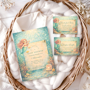 Sunlit Mermaid Reef Diapper Raffle Enclosure Card