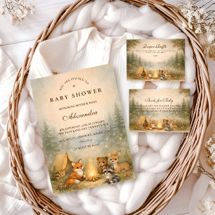 Woodland Campfire Diapper Raffle Enclosure Card