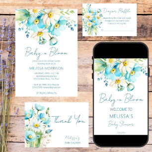 Baby in bloom spring summer baby shower tableware paper plate