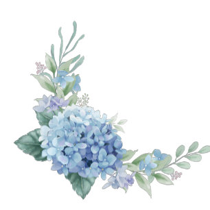 Romantic Dusty Blue Hydrangea Watercolor Wedding Favour Box