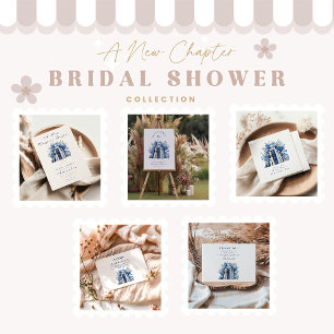 A New Chapter Bridal Shower Classic Round Sticker
