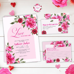 Love is in the air Bridal Shower Share A Recipe  Enclosure Card
