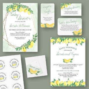 Citrus Lemons Gender Neutral Baby Sprinkle Invitation