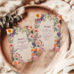 Whimsical Watercolor Floral Invitation