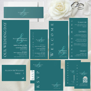 Wedding Dinner and Bar Menu-Emerald Green- Menu