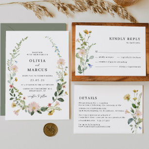 Wildflower Love In Bloom Bridal Shower Invitation