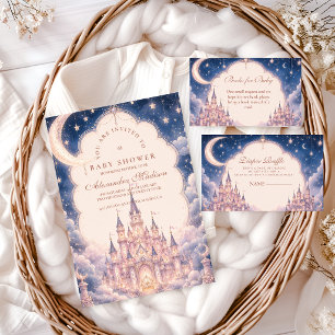 Celestial Princess Castle Diapper Raffle Enclosure Card