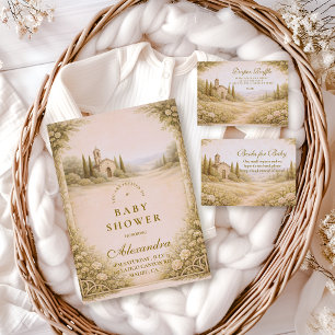 Elegant Countryside Garden Baby Shower Invitation
