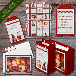 Cute Christmas Gnome and Candy Cane Address Labels