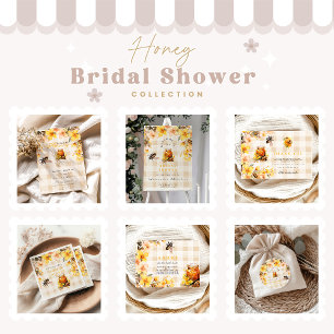  Plaid Floral She Found Her Honey Bridal Invitation