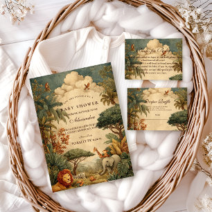 Safari Foliage & Friends Baby Shower Napkin