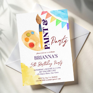 Paint and party art themed party monogrammed favou classic round sticker