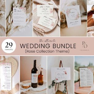 Wedding Rose Collection Enclosure Card-The Details Invitation