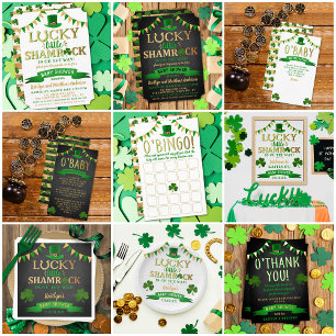 Little Shamrock St. Patrick's Day Baby Shower Invitation